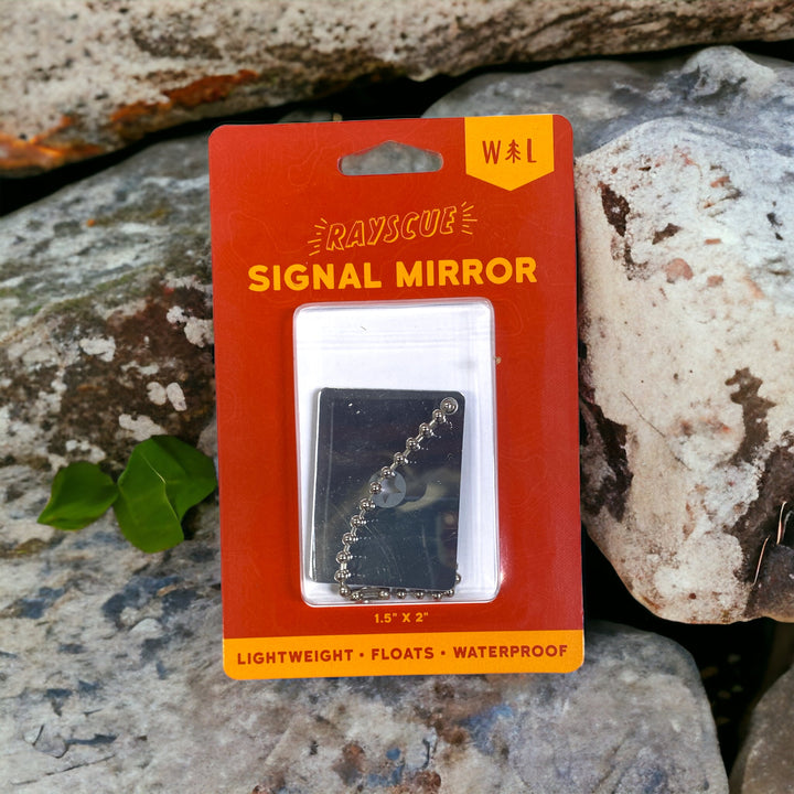 "Rayscue" Signal Mirror